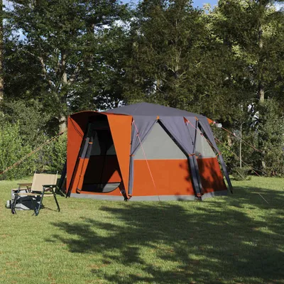 Produktbild von "Schlussverkauf" Hütten-zelt 1 PC - Campingzelte UV-beständige - mit Dach - Grau und Orange 425x396x222 cm C15396