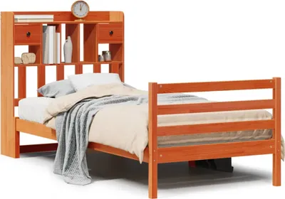 Immagine prodotto di Letto Libreria senza Materasso Marrone Cera 75x190 cm in Pino