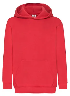 Immagine prodotto di Fruit of the Loom - Felpa con cappuccio "Classic" per bambini FK3255 (116) (rosso)
