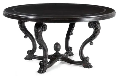 Immagine prodotto di Casa Padrino tavolo da pranzo barocco nero antico Ø 150 cm -  Italy