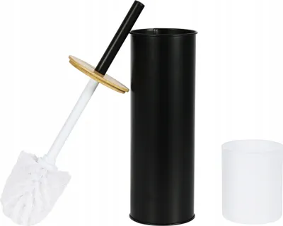 Produktbild von Sepio WC-Bürstengarnitur mit Bambusdeckel 38,5 cm, Schwarz