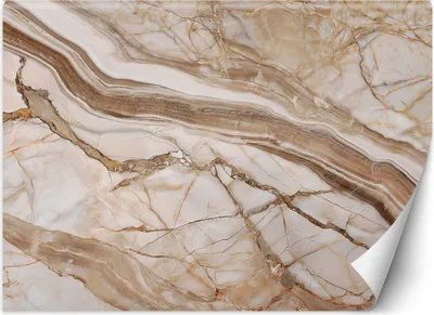 Immagine prodotto di Murale piccolo marmo marrone-beige carta da parati astratta per pareti 100x70 cm colore Beige tema Sfondi e texture