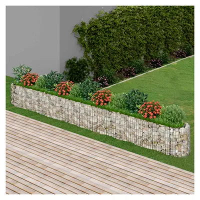 Produktbild von Gabionen-Hochbeet aus verzinktem Eisen 470x50x50 cm, Pflanzkübel, Kräuterbeet, Hochbeet-Kit, Pflanztrog, Vertikalbeet, Pflanzgefäße