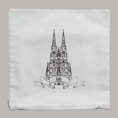 Produktbild von Kissenbezug 0981 Kölner Dom 40 x 40 cm | mit Füllung