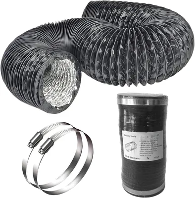 Produktbild von PromoHome® Flexibler Lüftungsschlauch Ø 79 mm (3 Zoll) 2,5 m - Luftdicht PVC - Aluminium 4-lagig - mit 2 Edelstahlklemmen - HVAC Abluftkanal
