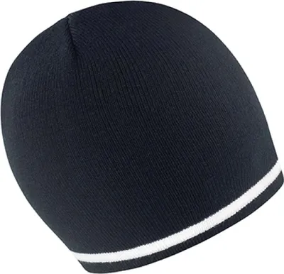 Produktbild von Result Winter Essentials R368X | National Beanie Wintermütze - Farbe: Black/White - Größe: One Size