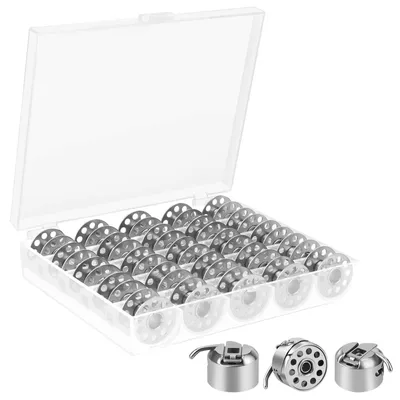 Nähmaschinen-Spulen-Set, 25 Metallspulen + 3 Spulenkapseln