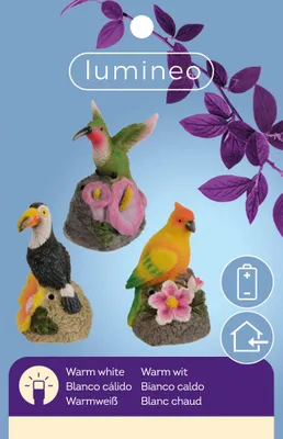 Immagine prodotto di Rilevatore di movimento Figura decorativa uccellino 11x7 cm con sensore 1 pezzo assortito