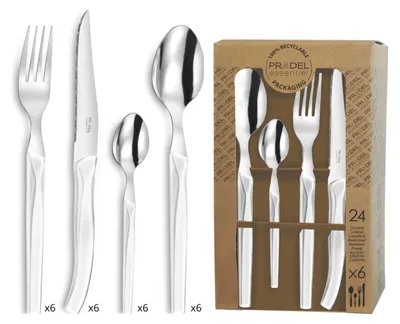 Immagine prodotto di Set di posate - 24 pezzi - Bianco - Per 6 persone
