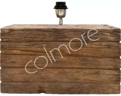 Imagen del producto de Lámpara de mesa, madera reciclada, color natural, 40x15x31 cm