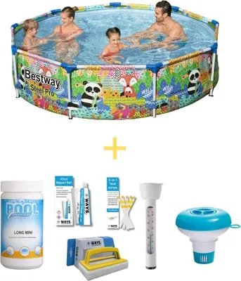 Obrázek produktu pro Bazén Bestway - Steel Pro - Animals - 274 x 66 cm - včetně balíčku WAYS pro údržbu
