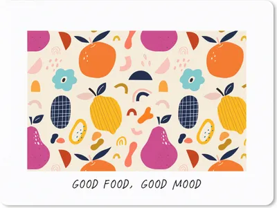 Produktbild von MuchoWow® Mauspad Mousepad Zitate - Essen - Gutes Essen, gute Laune - Sprichwörter 40x30 cm - Mousepads - Maus Mat - Pad - Mausunterlage - Anti Rutsch