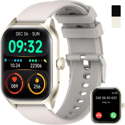 Produktbild von Smartwatch Damen Herren mit Telefonfunktion HD-Touchscreen mit Pulsuhr Schlafmonitor IP68 Wasserdicht Sportuhr Smart Watch für Android iOS