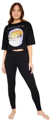 Immagine prodotto di Pigiama da donna Disney, maniche lunghe, taglie S-XL. Set di pigiami da donna con il personaggio Stitch. Pigiama con il personaggio Baby Yoda e Mickey Mouse