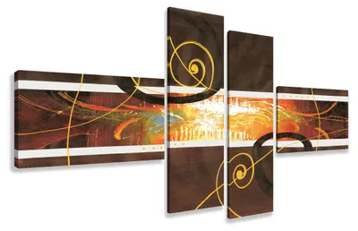 Obrázek produktu pro 6801 Abstraktní obraz na plátně 4-dílný 195x80 cm