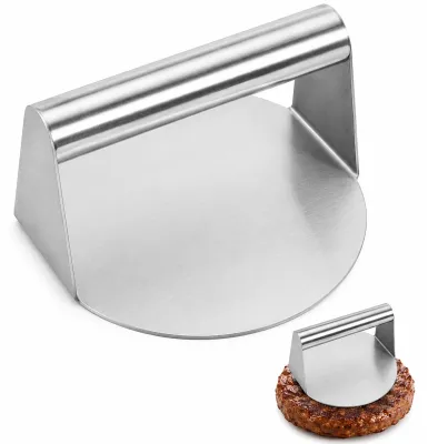 Smash Burgerpresse 14 cm, Edelstahl, Grillzubehör, flach