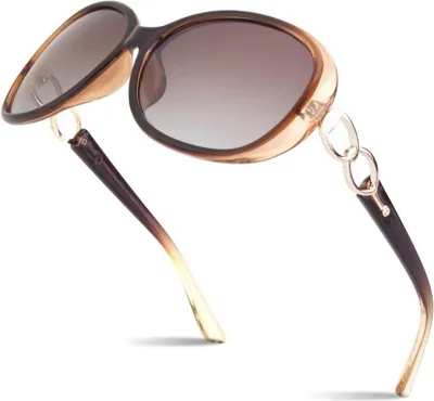 Produktbild von Sunier Polarisierte Sonnenbrille Damen Vintage Retro Groß 100% UV400 Schutz