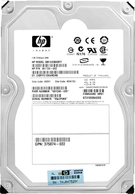 Immagine prodotto di Disco rigido HP DB1000BABFF 1Tb 7200Rpm Sas 3,5'' pollici 461134-002