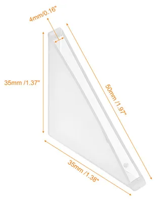 Produktbild von 20 Stš¹ck Eckenschutz Kunststoff 4x50mm Rechtwinklige Form Glas-Eckenschš¹tzer Kissen fš¹r den Eckschutz von Glas, Spiegel, Fliesen, Wei?