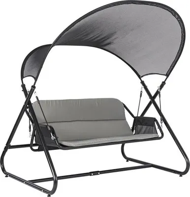 Produktbild von Gartenliegesessel - Schaukelstuhl - Hollywoodschaukel - Grau - 164x184x152cm