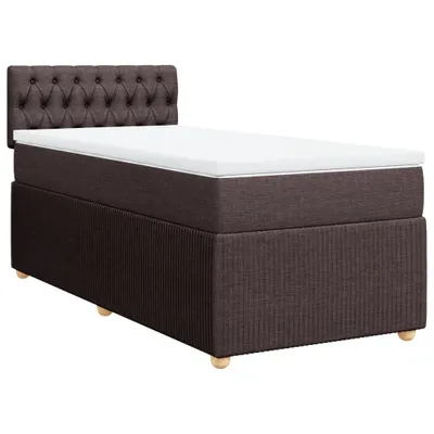 Produktbild von Boxspringbett mit Matratze Dunkelbraun 90x200 cm Stoff