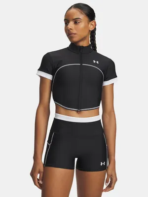 Produktbild von Under Armour Damen UA HeatGear Novelty SS FZ T-Shirt MD