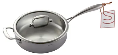 Sauteerpan 3,2 l / 24 cm, Edelstahl, mit Glasdeckel