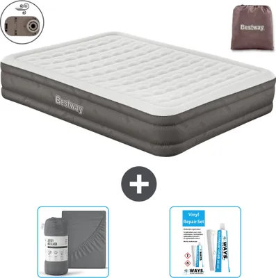 Immagine prodotto di Materasso gonfiabile Bestway - 2 persone - 152 x 203 x 36 cm - Marrone - Accessori inclusi