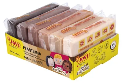 Zdjęcie produktu dla Jovi Plastilina Glina do modelowania dla dzieci Body 6 x 50 g