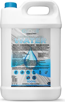 Produktbild von Demineralisiertes Destilliertes Wasser 5L Rein Bügeleisen KFZ Kalkfrei GiDeli