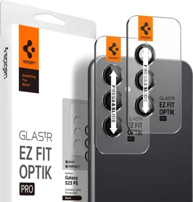 Zdjęcie produktu dla Osłona Aparatu Spigen Optik.tr Ez Fit Camera Protector 2-Pack Galaxy S23 Fe Black