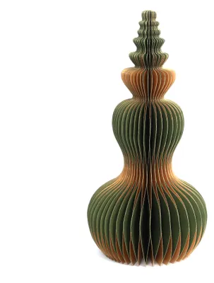 Only Natural – Wabenpapier-Weihnachtsbaum – Grün – 45 cm – Ansicht 1