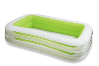 Image de Intex Swimming Pool, Swim Center Piscine, vert clair, 264 x 178 x 53 cm, plaisir de la baignade