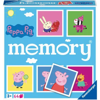 Zdjęcie produktu dla Ravensburger - 20886 - Peppa Pig memory®, klasyczna gra dla wszystkich fanów serialu telewizyjnego Świnka Peppa, gra pamięciowa dla 2-8 graczy w wieku od 3 lat