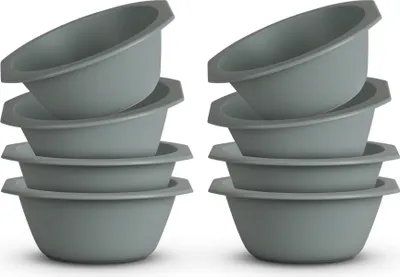 Image de Bol en plastique - sans BPA (Ø 15,5 cm x 6 cm) vert, lot de 8