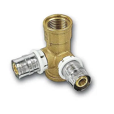 Produktbild von Aluverbund Pressfitting SANHA bleifrei Wandwinkel Doppelt 20 x 2 - 1/2' - 20 x 2 Multikontur DVGW