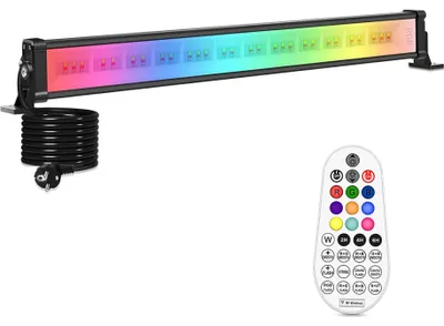 RGB LED Wallwasher 42W, dimmbar, IP66, mit Fernbedienung