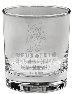 Produktbild von Mr. & Mrs. Panda Cocktailglas Fuchs  Schlittschuhe - Transparent - Geschenk, Weihnachten, Weihnachtsmann, Tumbler, Weihnachtsbaum, Heiligabend, Tannenbaum, Gin Tonic Glas