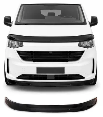 Imagen del producto de Deflector para insectos en la parte delantera del capó, compatible con la furgoneta VW T7, modelos 2024-2026, fabricado en ABS, color negro, Imagen generada por IA