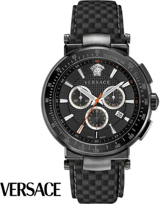 Produktbild von Versace VEFG02020 Mystique Sport Chronograph schwarz Leder Herren Uhr NEU