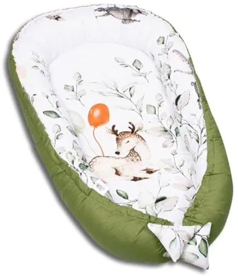 Productafbeelding van 2-zijdig babynest - knuffelnest voor baby's en zuigelingen - 100% katoen - cocon voor babybed