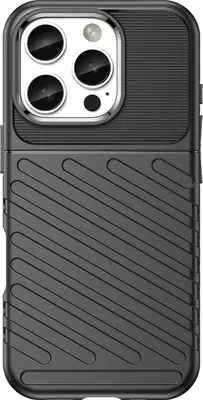 Zdjęcie produktu dla Etui silikonowe Thunder Case do iPhone 16 Pro - czarne