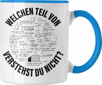 Produktbild von Trendation - Welchen Teil Verstehst Du Nicht Tasse Geschenk für Mathe Physik Studenten Lehrer (Blau)