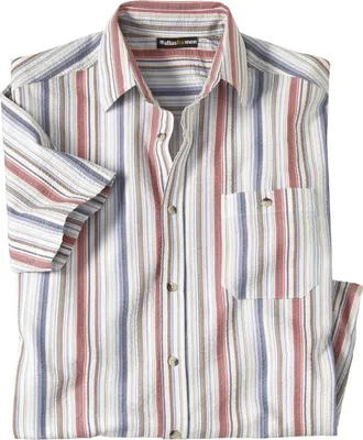 Image de Atlas For Men - Chemise pour hommes - Été AF256 (4XL) (Blanc/Rouge/Bleu/Marron)