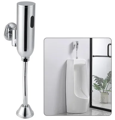 Produktbild von Automatisches Urinal Spülventil mit Bewegungssensor, Messing Urinal Spülarmatur zur Wandmontage, DC 6V mit Zubehörsatz