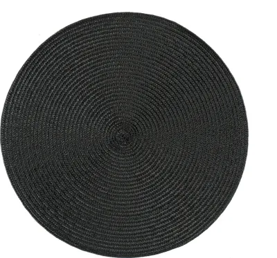 Produktbild von Tischset rund Polypro schwarz, 6 Stück. 2003-7