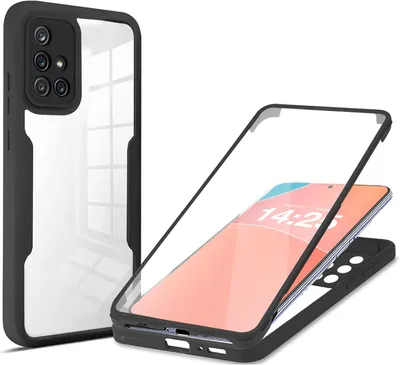 Produktbild von 360 Grad Rundum Schutz Handyhülle für Samsung Galaxy A51 Full Cover Vollschutz Case Farbe: Schwarz