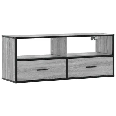 Produktbild von vidaXL TV-Schrank Grau Sonoma 100x31x39,5 cm Holzwerkstoff und Metall