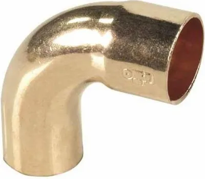 Produktbild von Kupferbogen 15 mm, 90 Grad, Muffe/Nippel