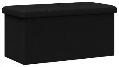 Produktbild von DuneDesign Sitzbank Faltbar 76x38x38cm Sitztruhe Polsterbank Stauraum Schwarz